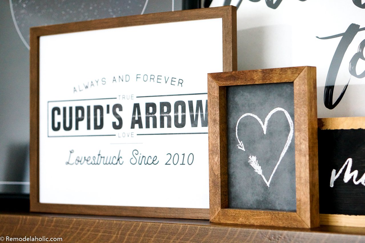 Cupid’s Arrow Personalized Anniversary Printable Art Set for Valentine’s Day