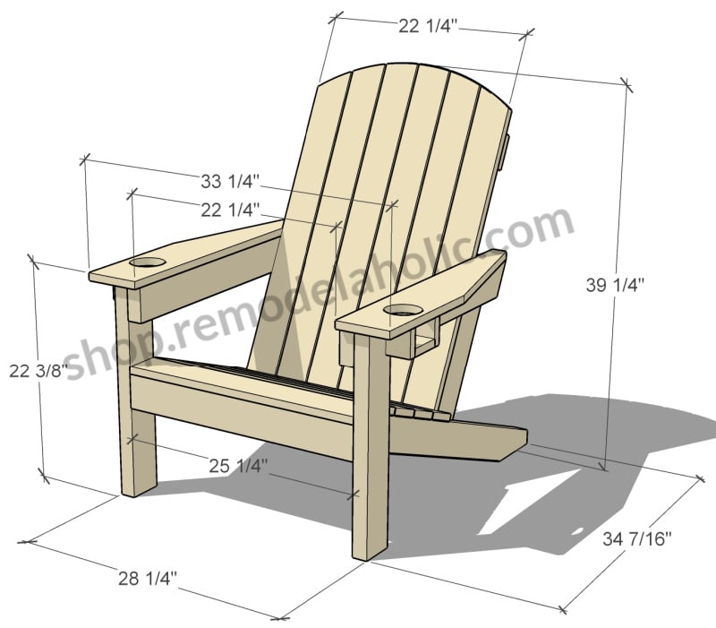 DIY Adirondack Chair Plan (with Cupholders!)