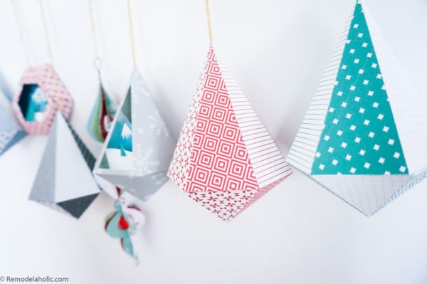 DIY Paper Ornament Templates, Printable Christmas Decorations