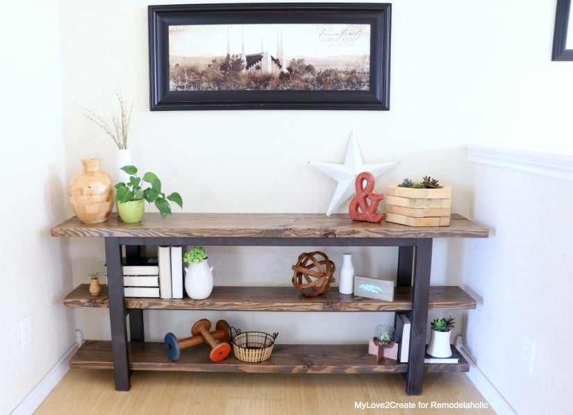 Build a Modern Easy DIY Console Table with Shelves