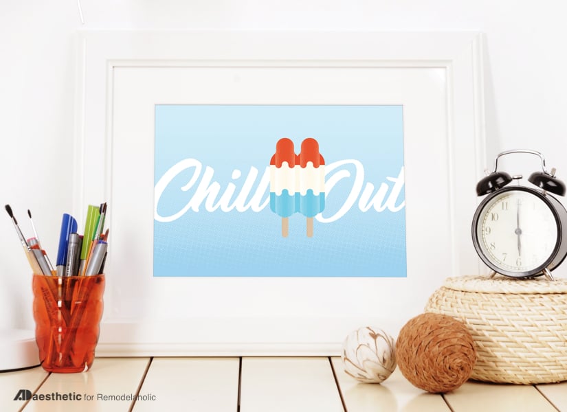 Free Summer Printable: Chill Out Popsicle Art