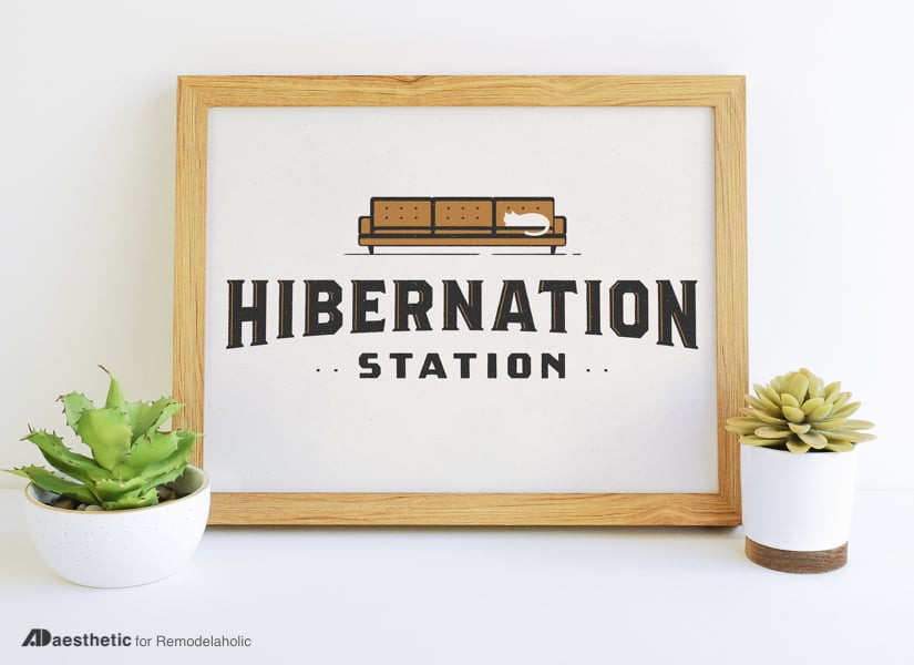 Winter Printable Graphic: Hibernation Station