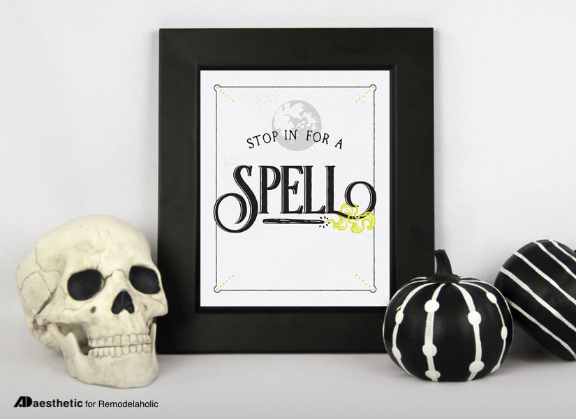 Magic Halloween Printable: Stop in for a Spell