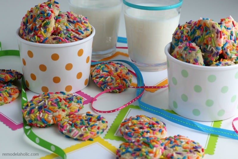 Rainbow Sprinkle Funfetti Cookies Recipe