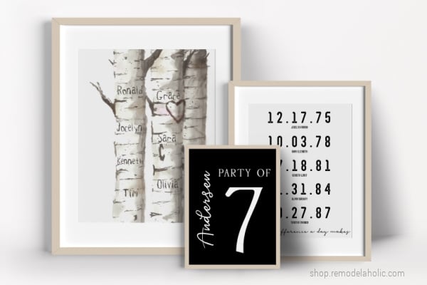 Personalized Gift Idea For Mom Or Dad, Family Art Gallery Wall, Instant Download Printable At Remodelaholic