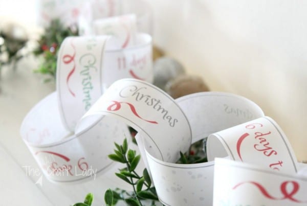 Printable Christmas Countdown Paper Chain, The Crazy Craft Lady