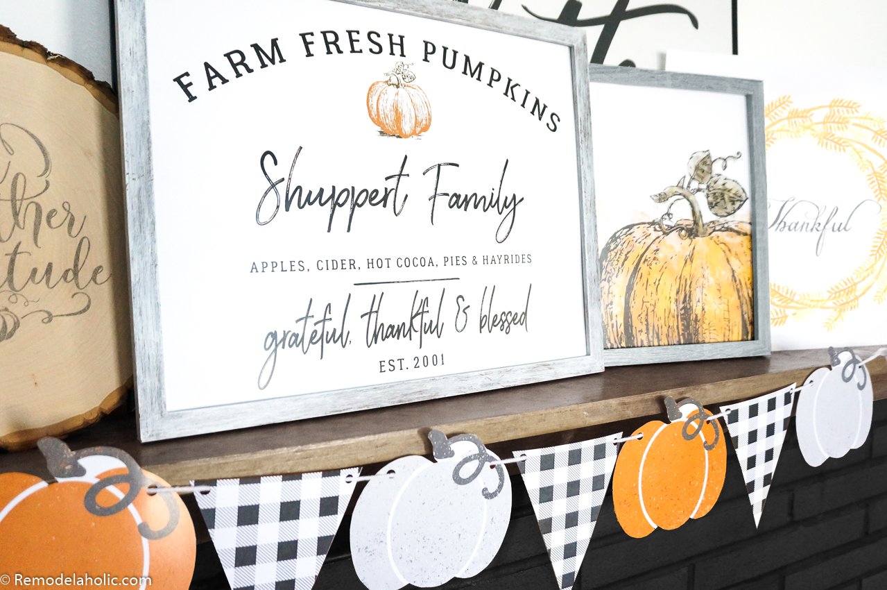 Printable DIY Pumpkin Patch Sign with Family Name
