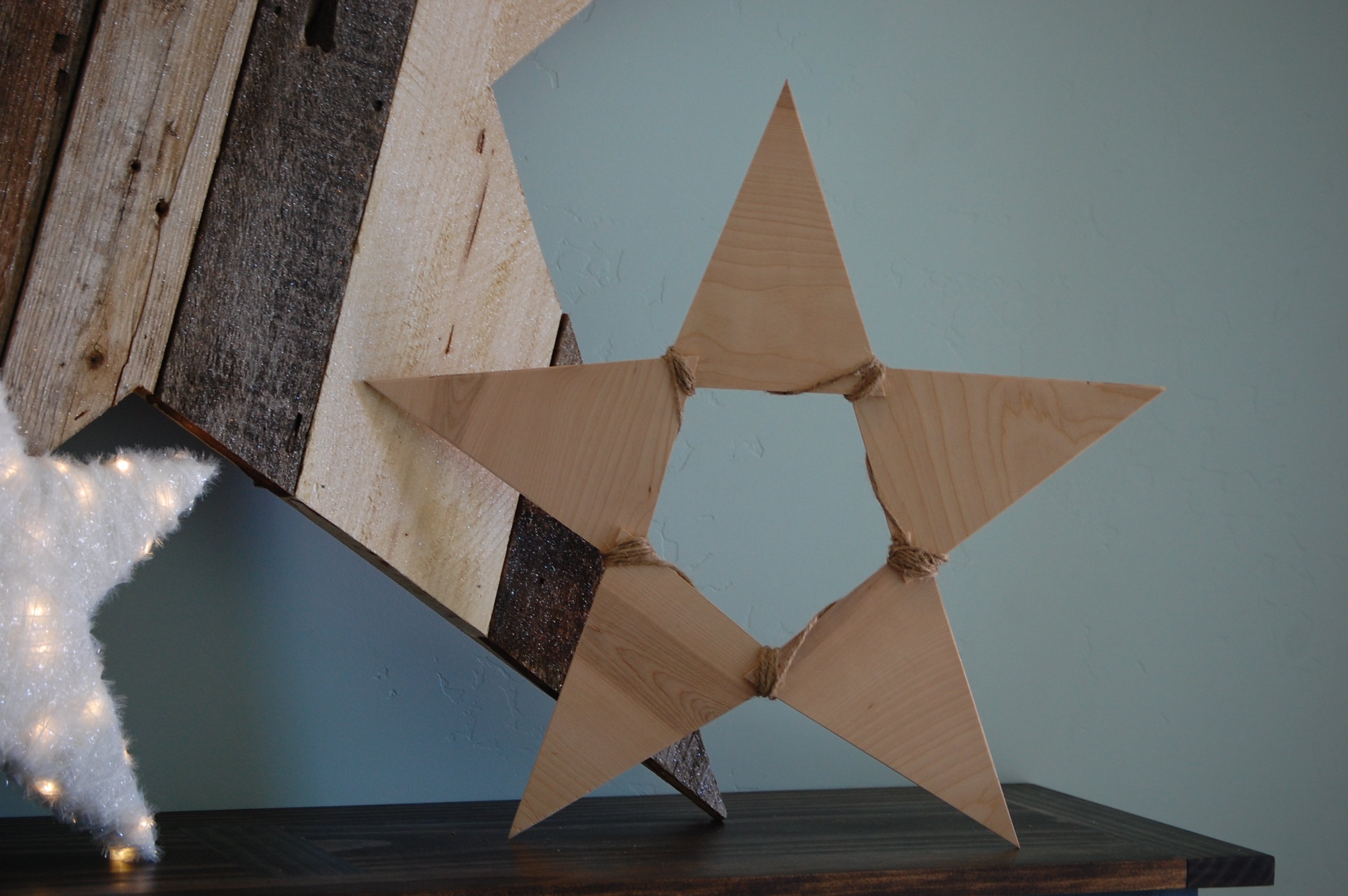 Another Easy DIY Wood Star for Christmas: Plywood Pennant Triangle Star