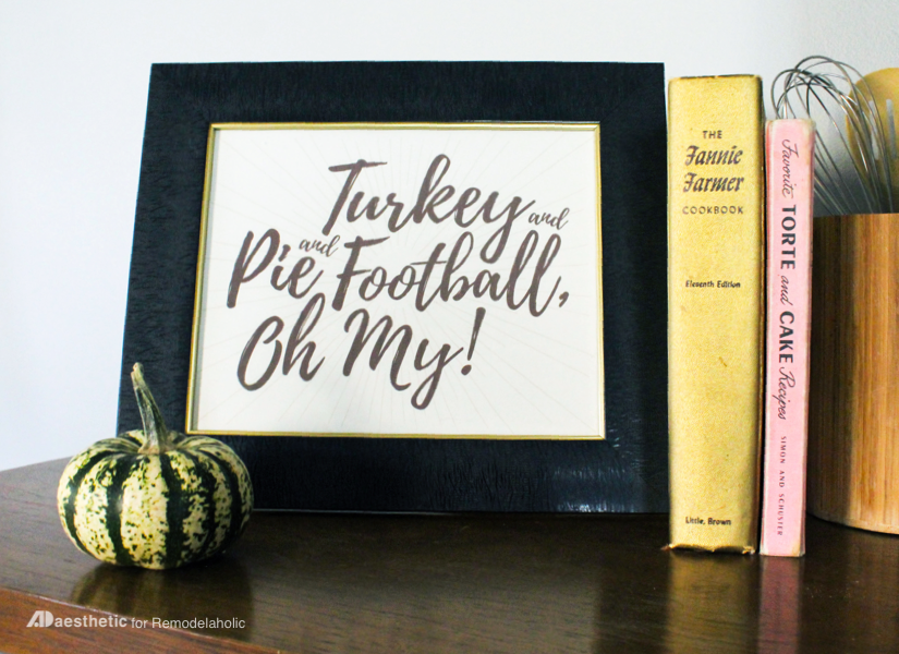 Free Printable: Turkey and Pie and Football, Oh My!